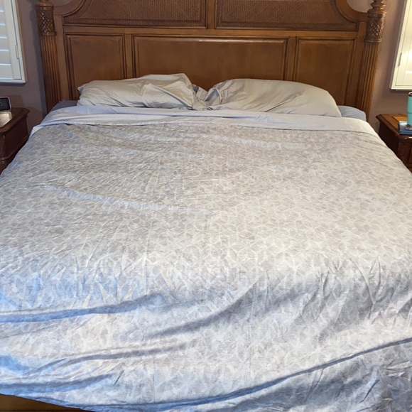 New wo pkg luxury Hudson Park Collection diffused Geometric Duvet Cover King - Picture 3 of 6